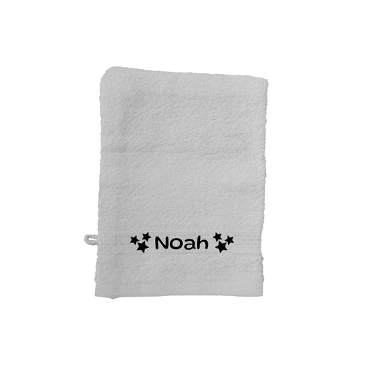 Washandje met naam bedrukt