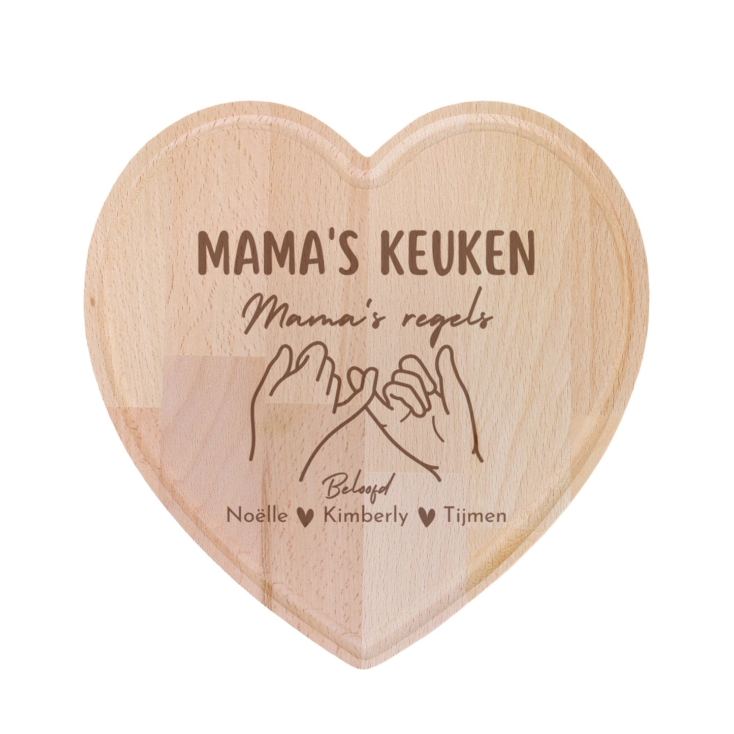 Snijplank hart - Mama's keuken, mama's regels