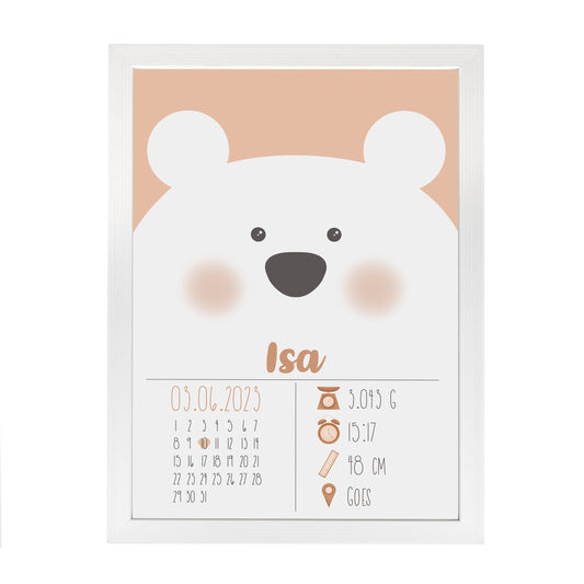 Geboorteposter - IJsbeer