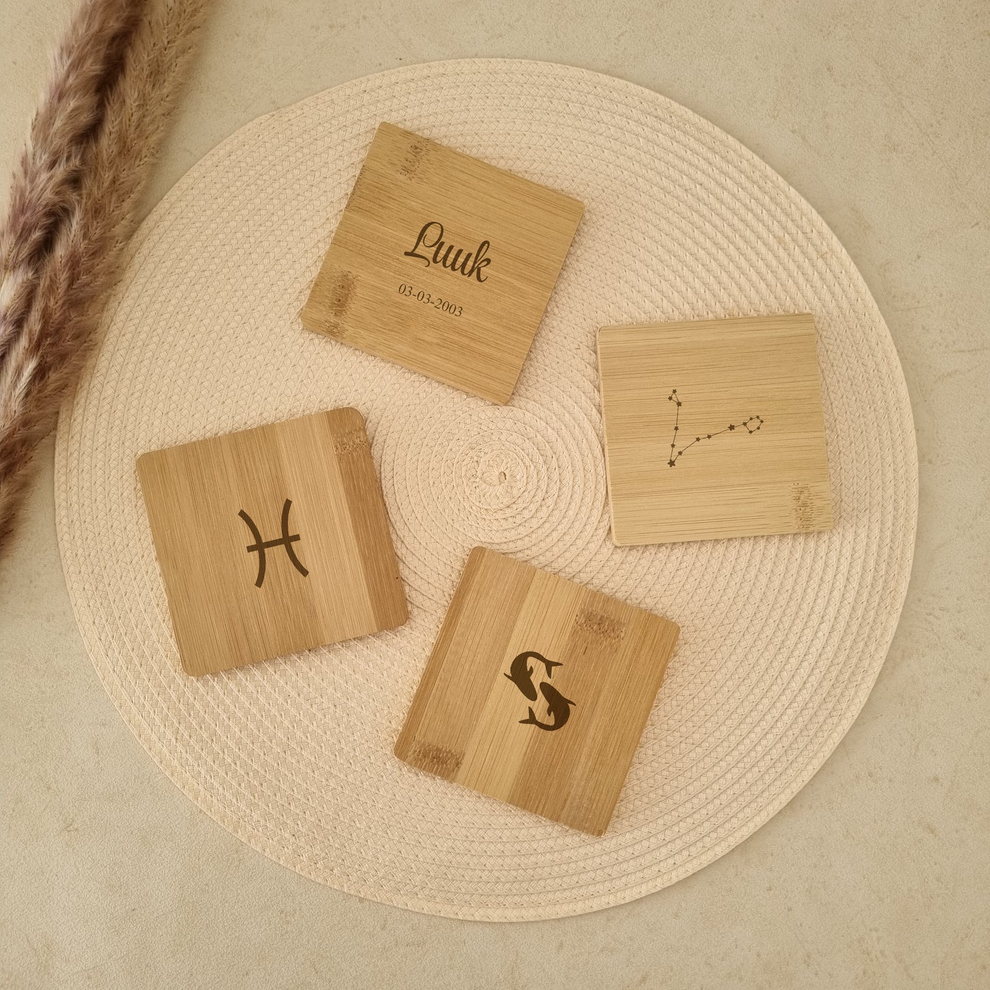 Bamboe onderzetters - Sterrenbeeld