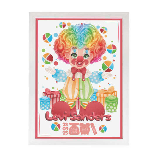 Geboorteposter - Clown