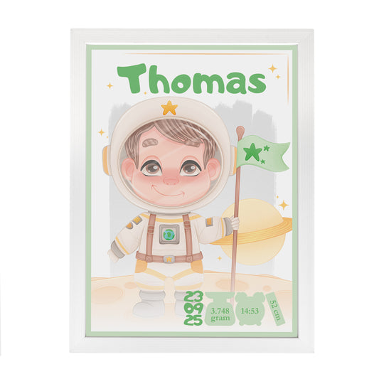 Geboorteposter - Astronaut