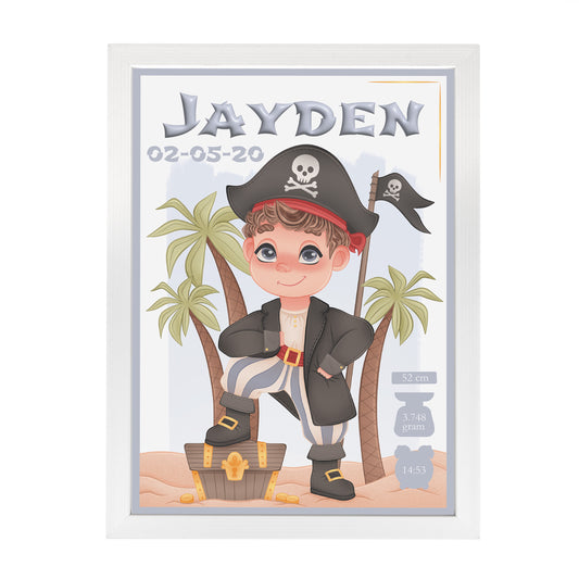 Geboorteposter - Piraat