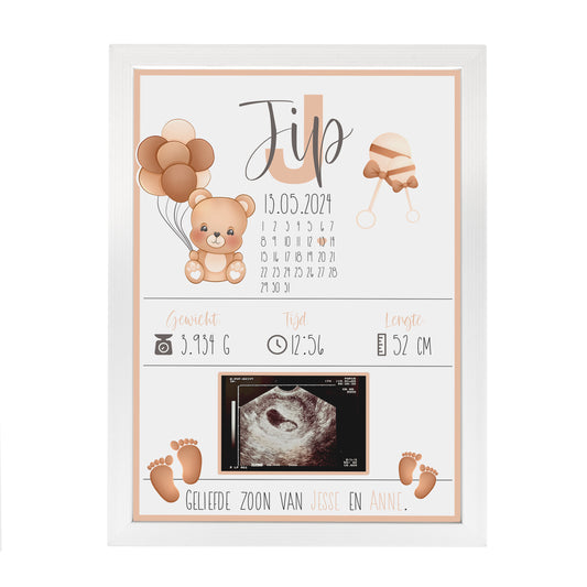 Geboorteposter - Beertje