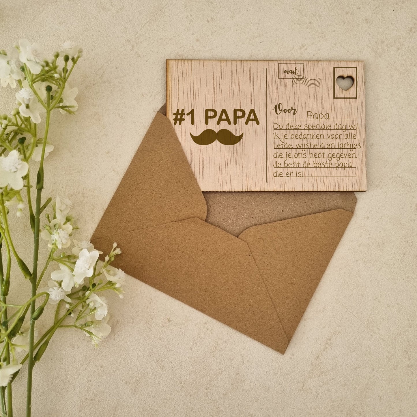 Houten kaart - #1 PAPA