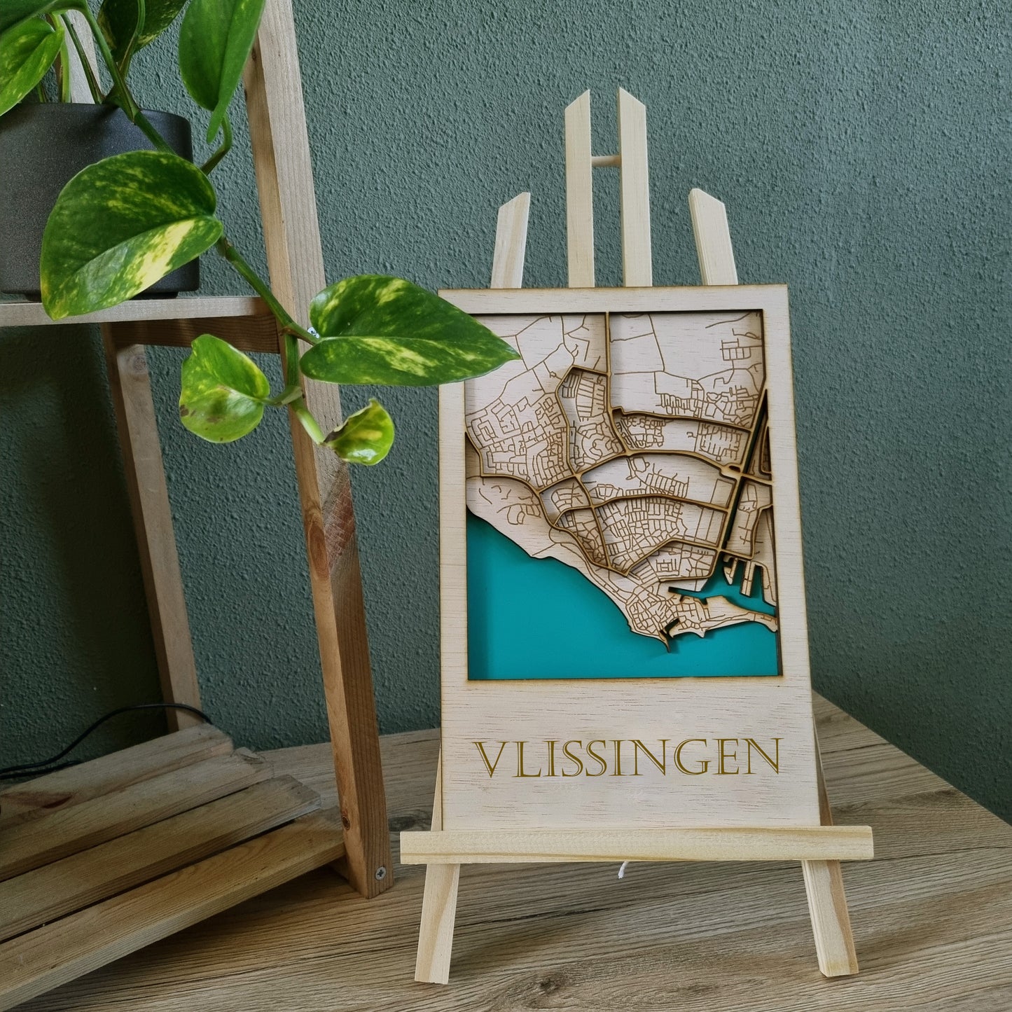 Houten stadsplattegrond - Vlissingen