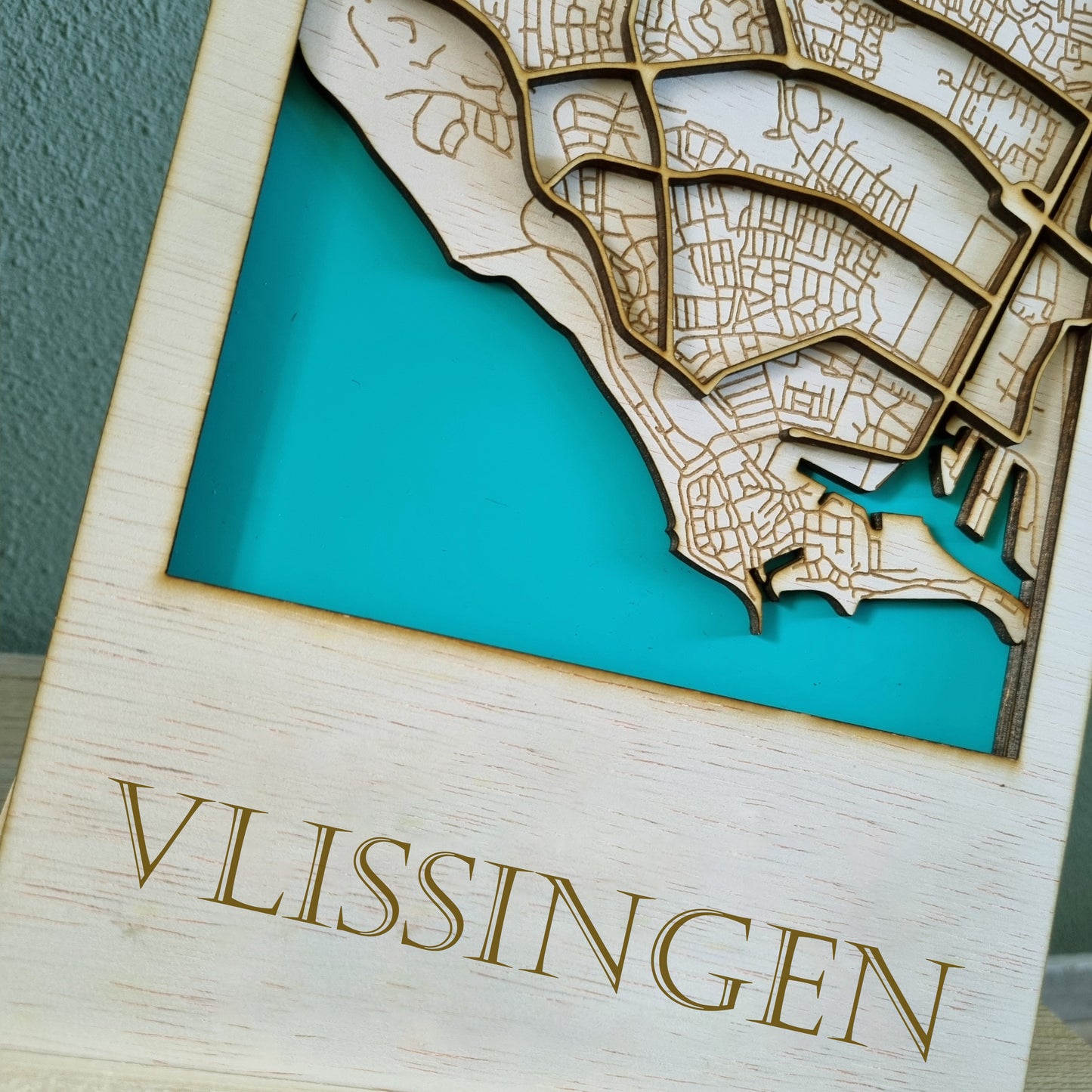 Houten stadsplattegrond - Vlissingen