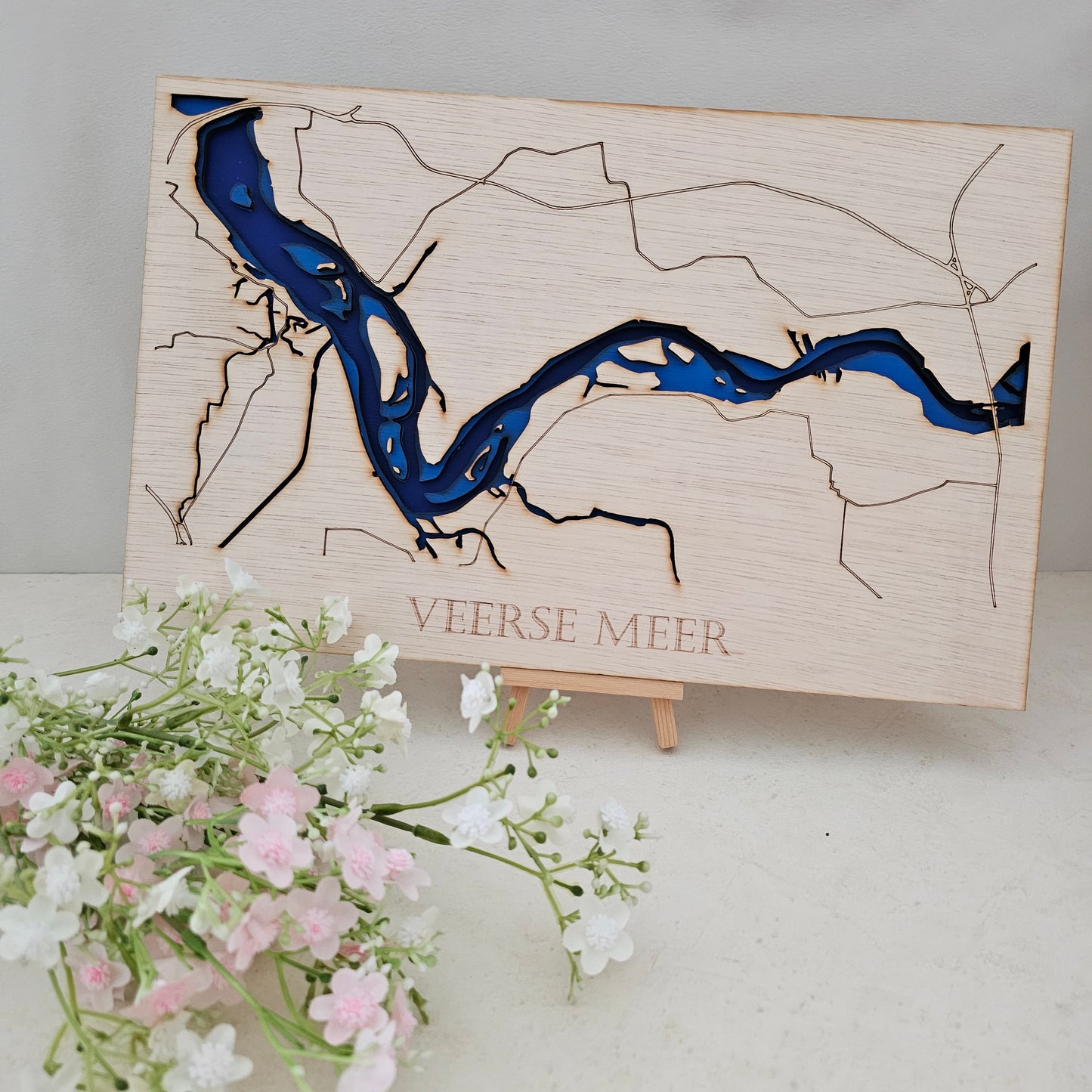 Houten plattegrond - Veerse Meer