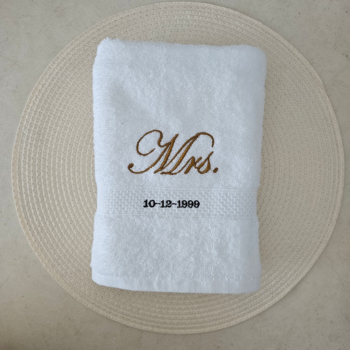 Handdoeken met tekst - Mr(s) & Mr(s)