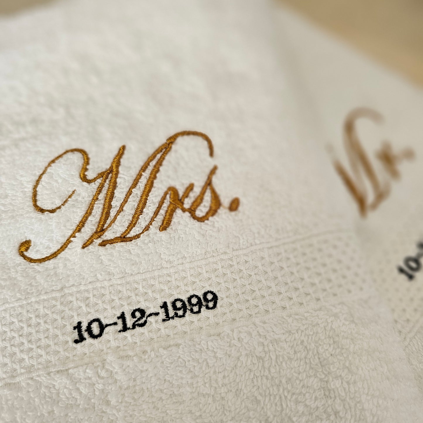 Washandjes met tekst - Mr(s) & Mr(s)