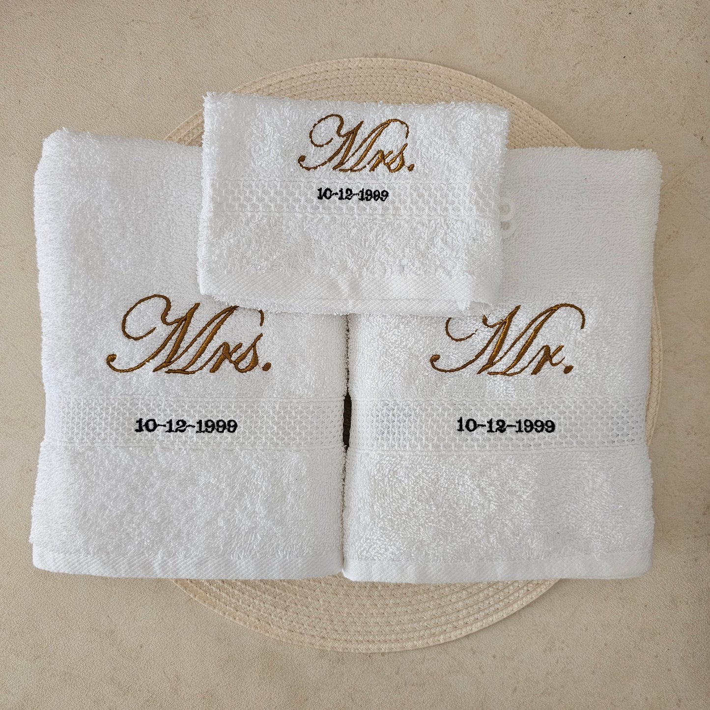 Set: Handdoeken + Washandjes - Mr(s) & Mr(s)