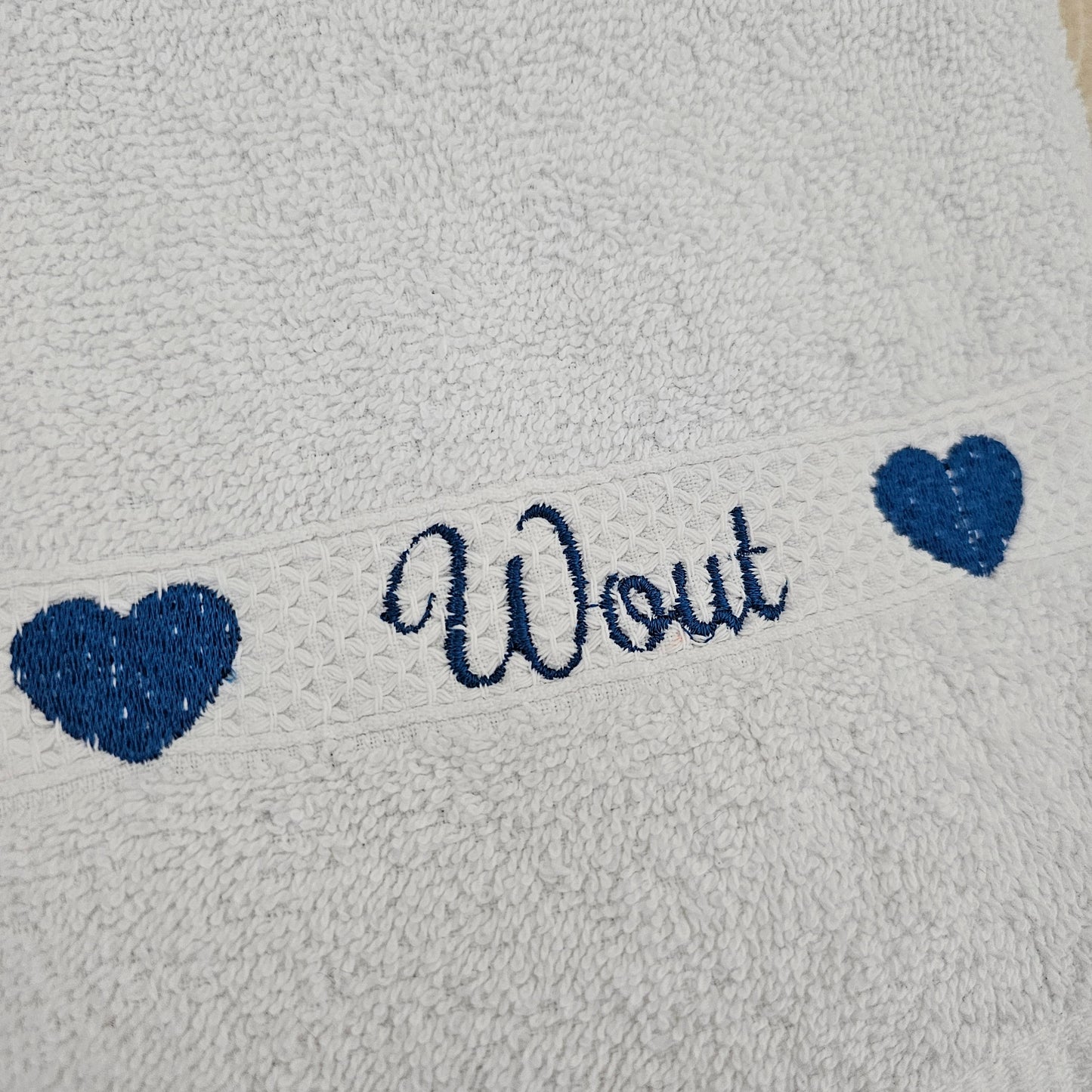 Set: Handdoek + Washandje met naam borduring