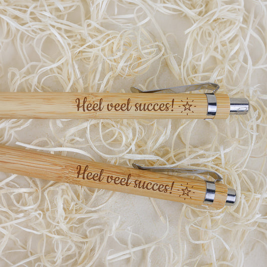 Bamboe Set: Pen + Potlood - Succes
