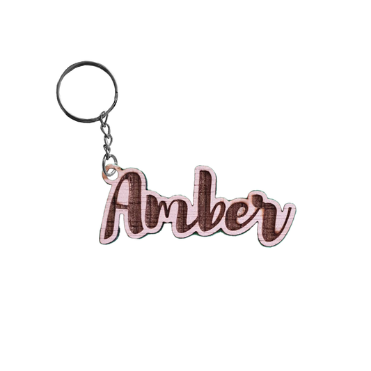 Sleutelhanger - Houten naam