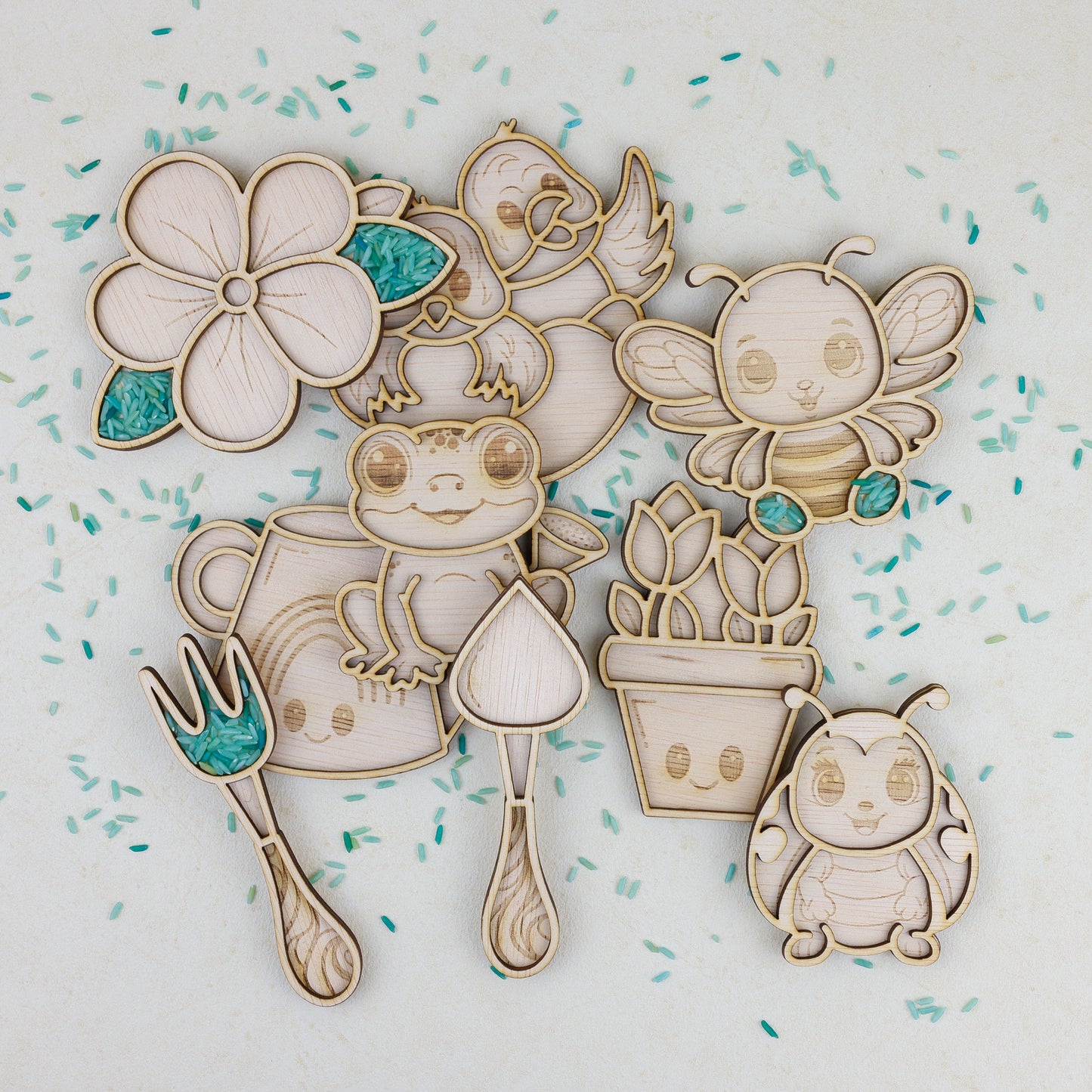 Vulvormen - Thema Lente (5 stuks)