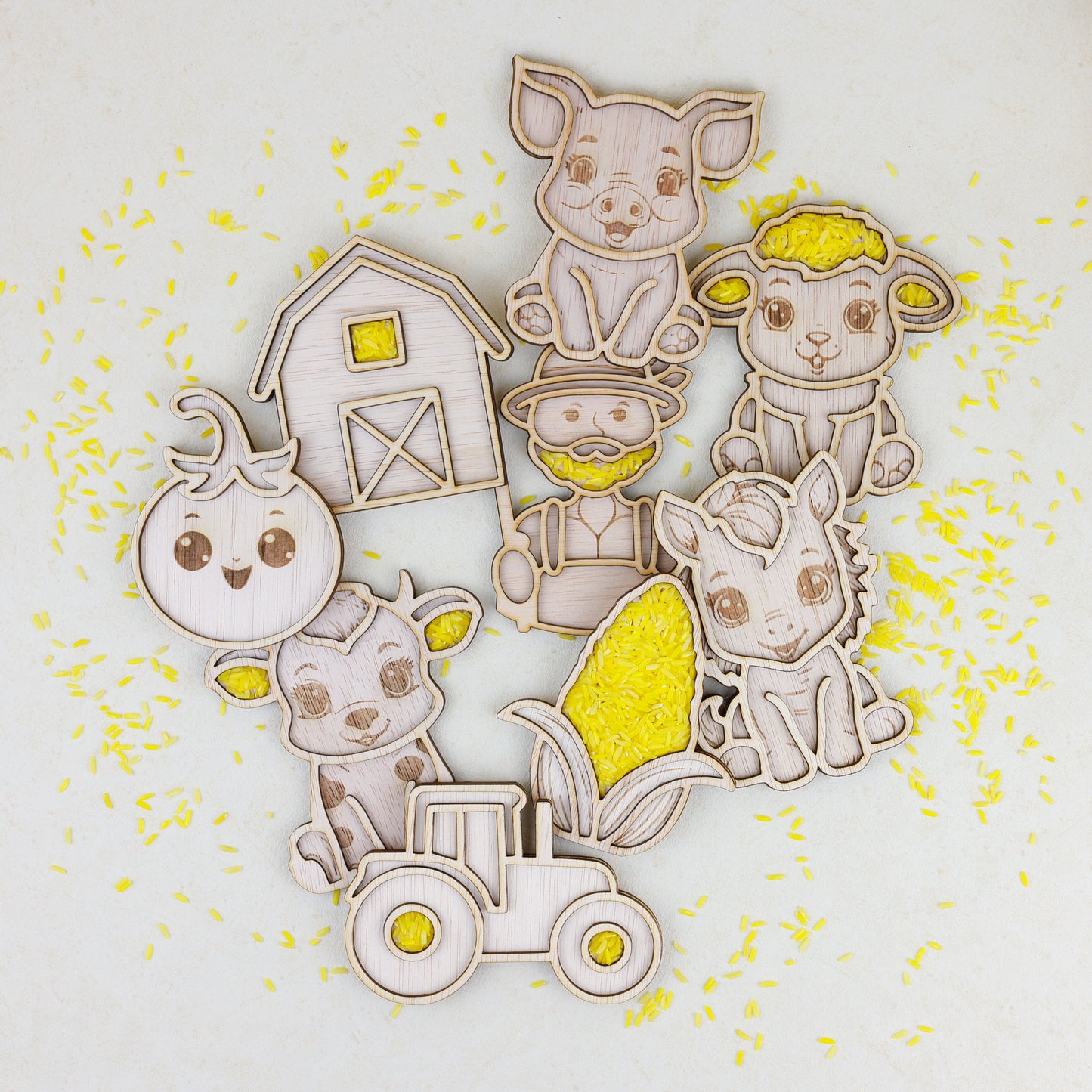 Vulvormen - Thema Boerderij (5 stuks)