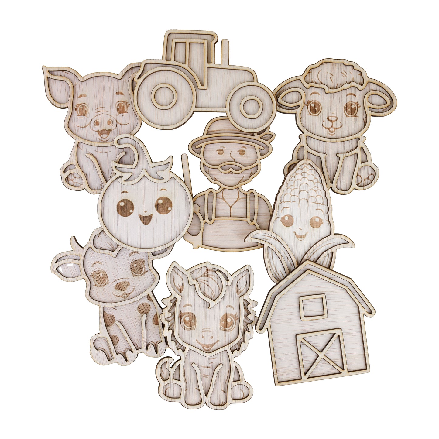 Vulvormen - Thema Boerderij (5 stuks)