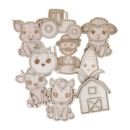 Vulvormen - Thema Boerderij (5 stuks)