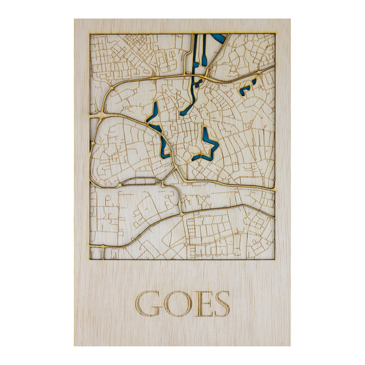 Houten stadsplattegrond - Goes