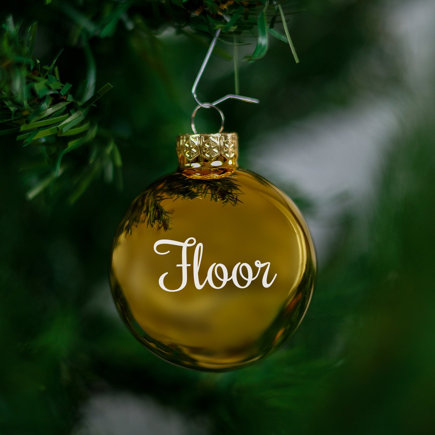 Kerstbal Goud Glans - Naam