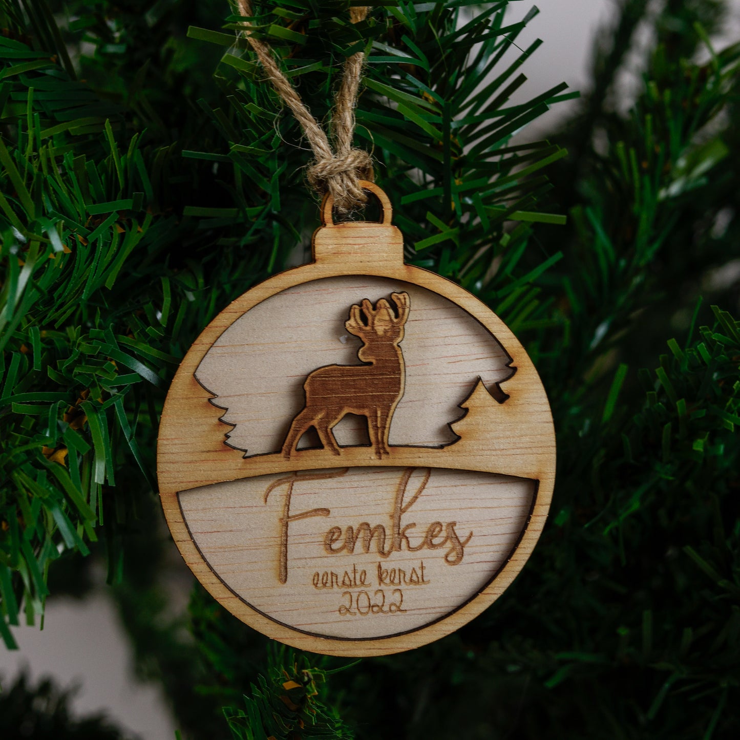 Kerstbal - Hert 'Eerste kerst'