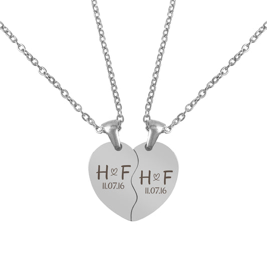 Vriendschapsketting Violette - Initialen + Datum