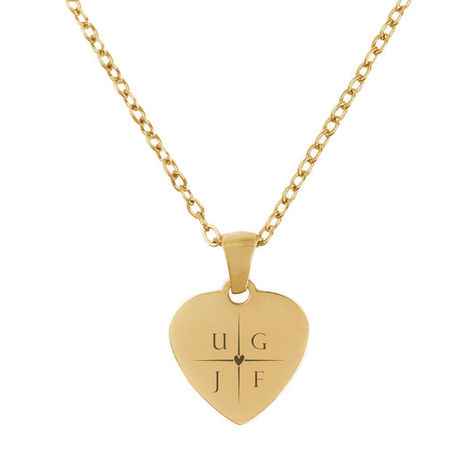 Ketting Noëlle - Initialen Hartje