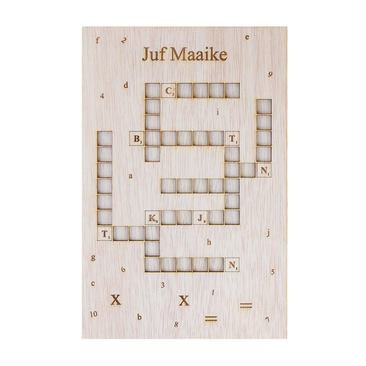 Puzzel bord - Juf/Meester