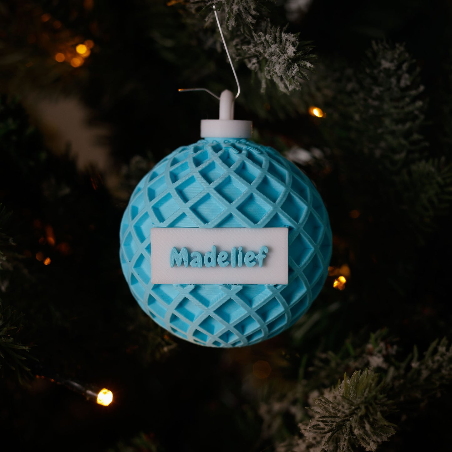 3D Kerstbal - Ruitpatroon