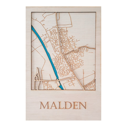 Houten stadsplattegrond - Malden