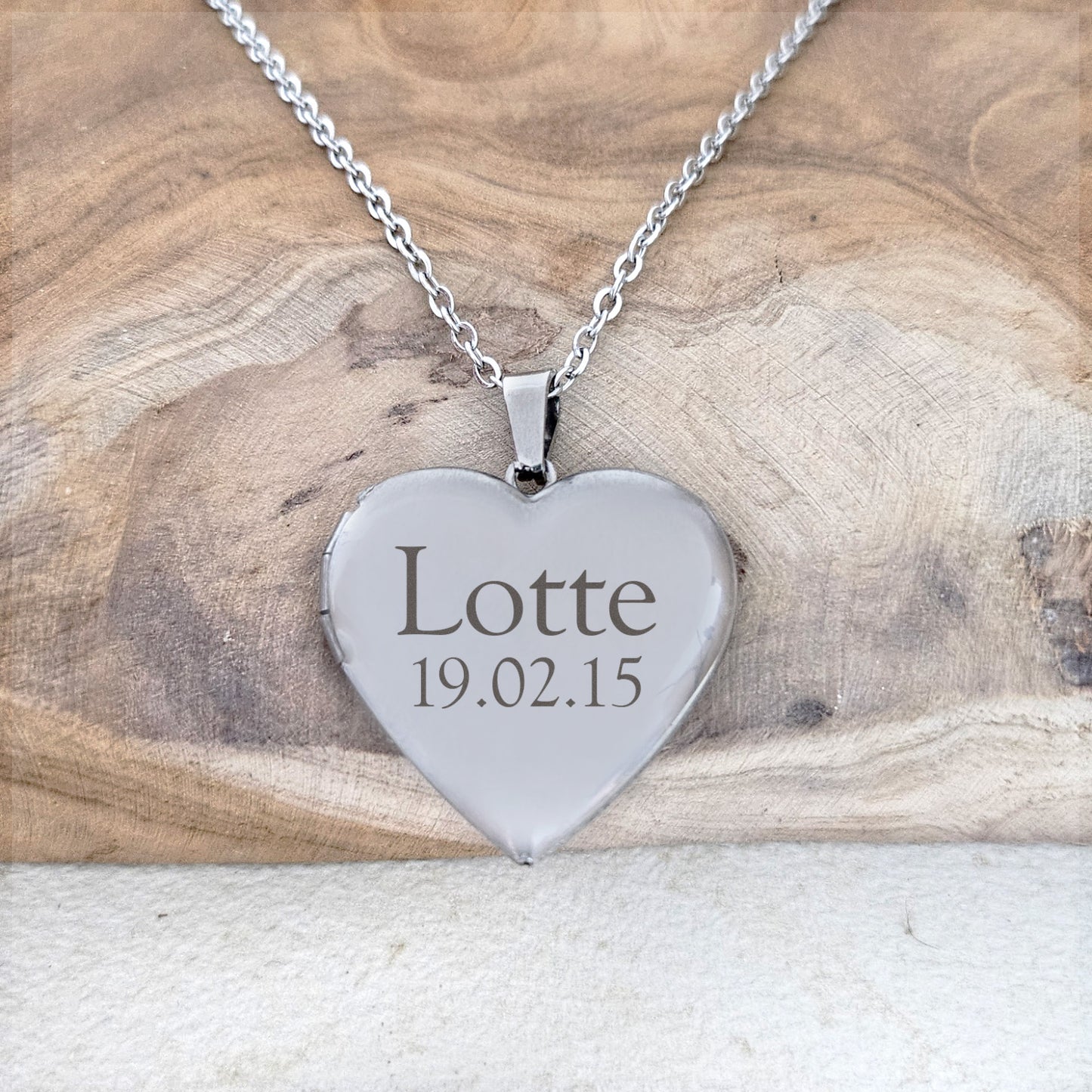 Medaillon Ketting Céleste - Naam + Datum