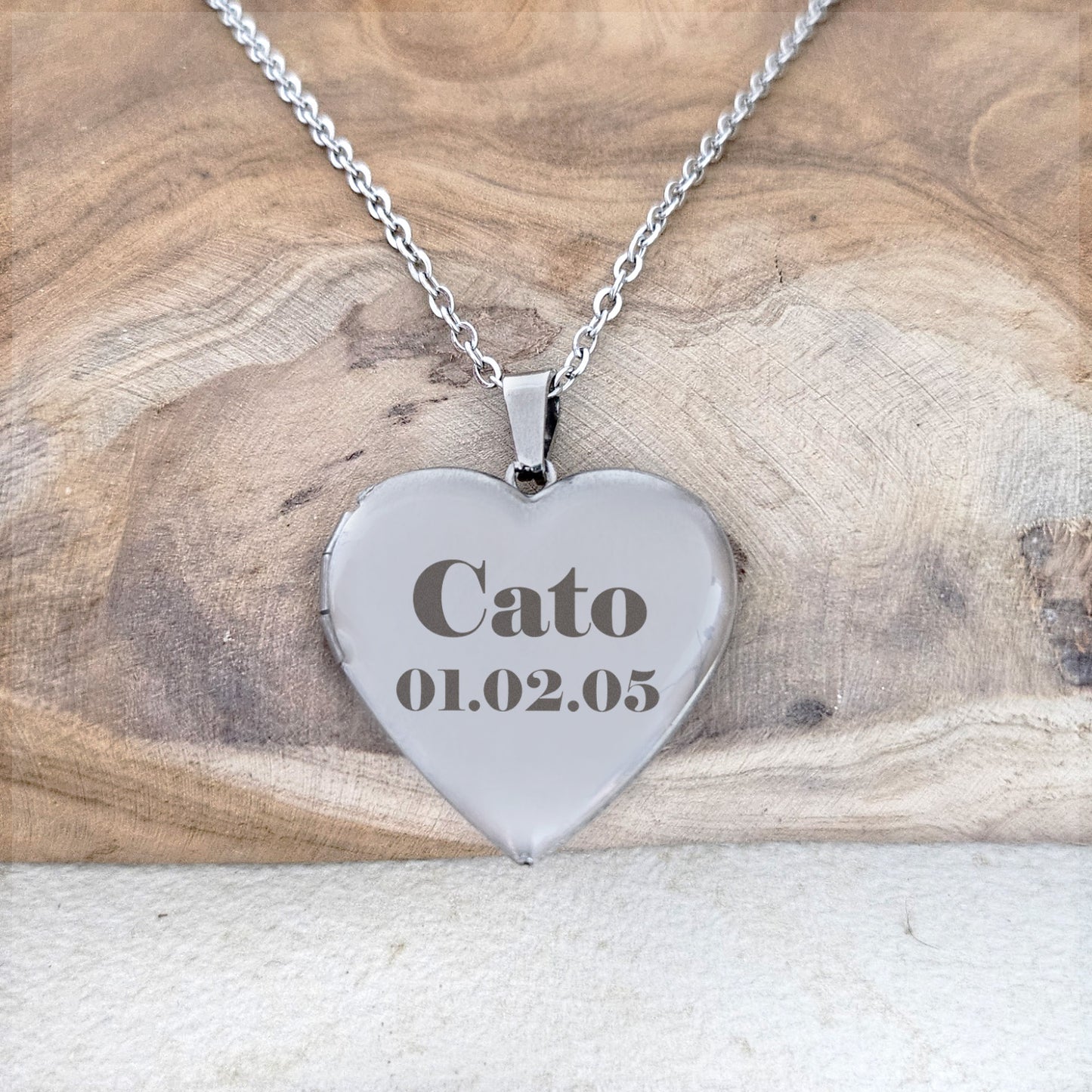 Medaillon Ketting Céleste - Naam + Datum