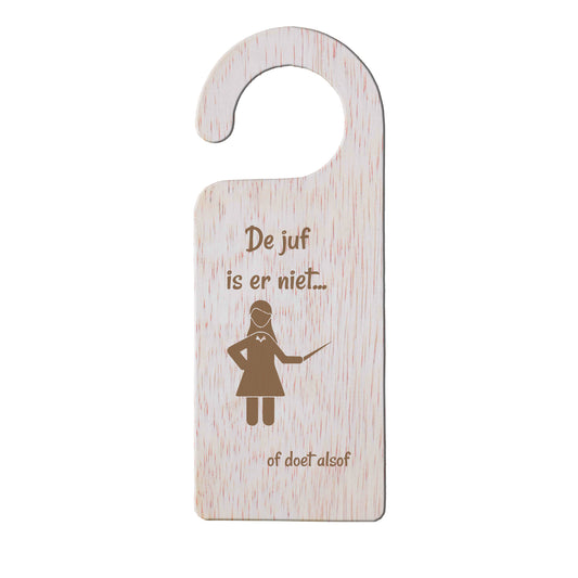 Deurhanger - De juf is er niet, of doet alsof
