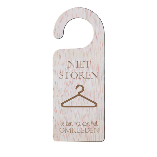 Deurhanger - Niet storen, ik ben me aan het omkleden