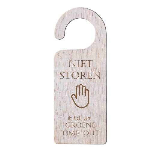 Deurhanger - Niet storen, ik heb een GROENE TIME-OUT