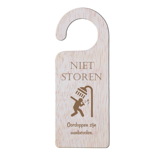 Deurhanger - Niet storen, oordoppen zijn aanbevolen