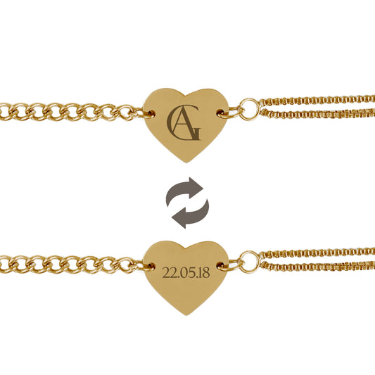 Armband Noëlle - Naamlogo Koppel Luxe