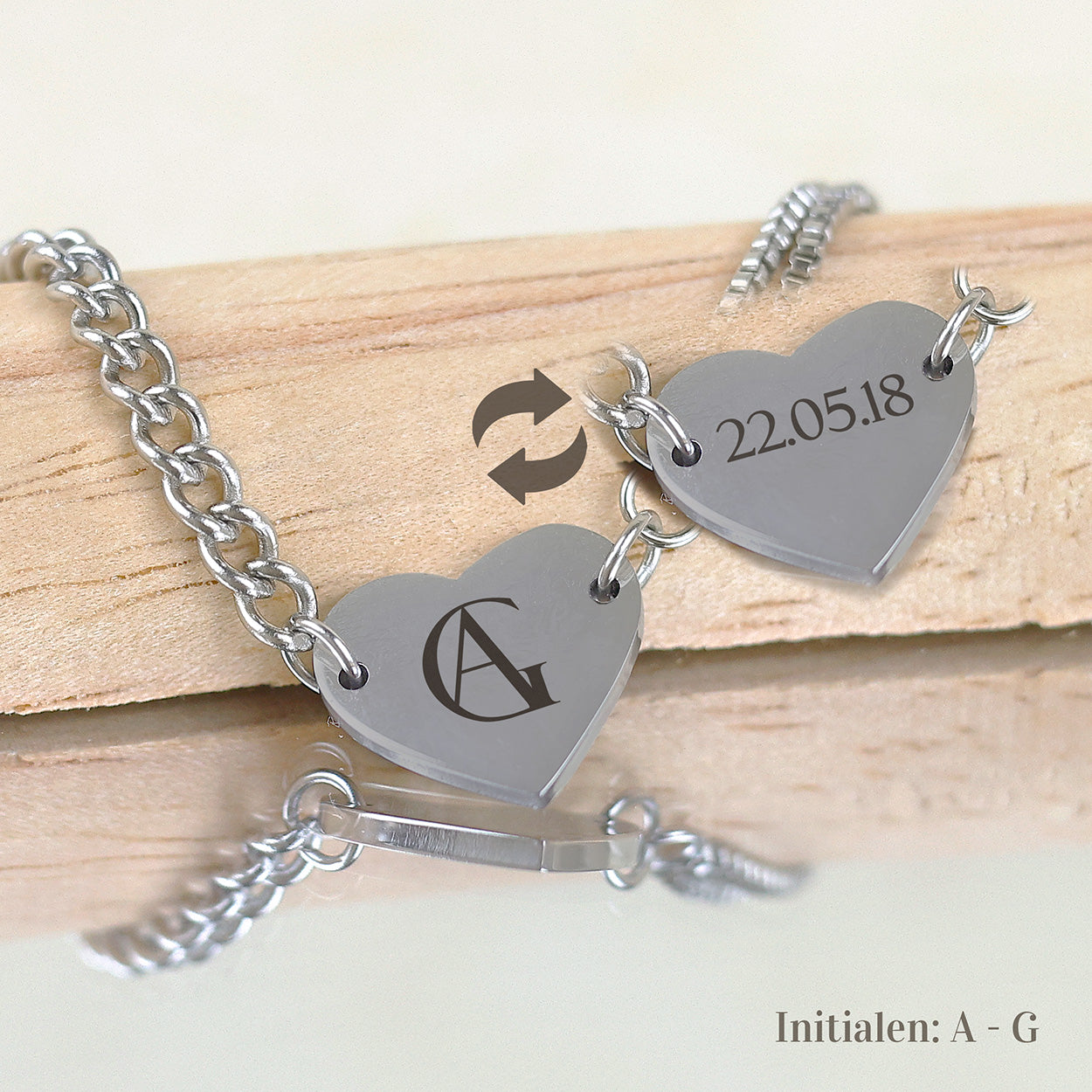 Armband Noëlle - Naamlogo Koppel Luxe