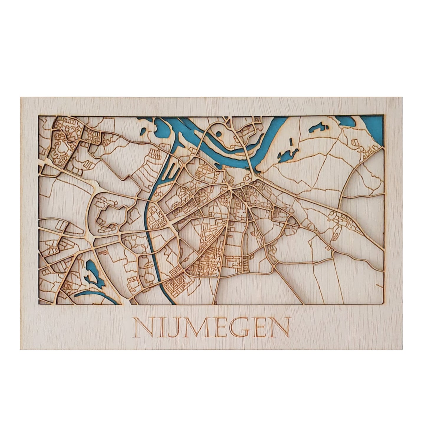 Houten stadsplattegrond - Nijmegen