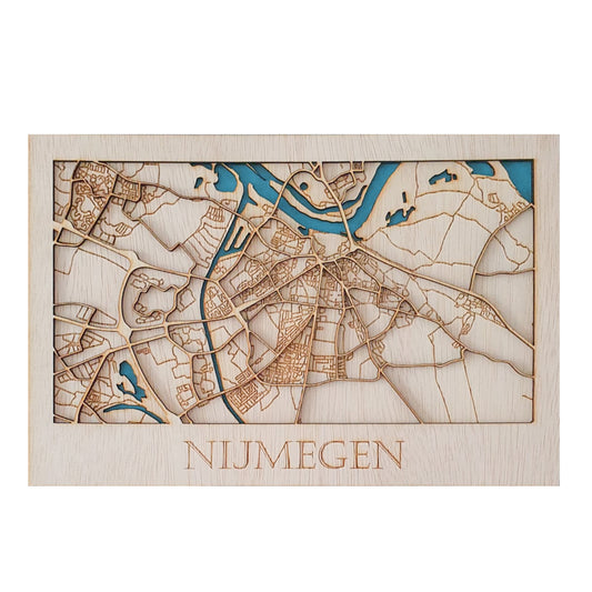 Houten stadsplattegrond - Nijmegen