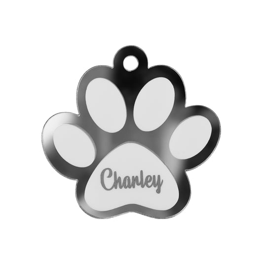 Acryl Kerstbal Zilver - Pootje