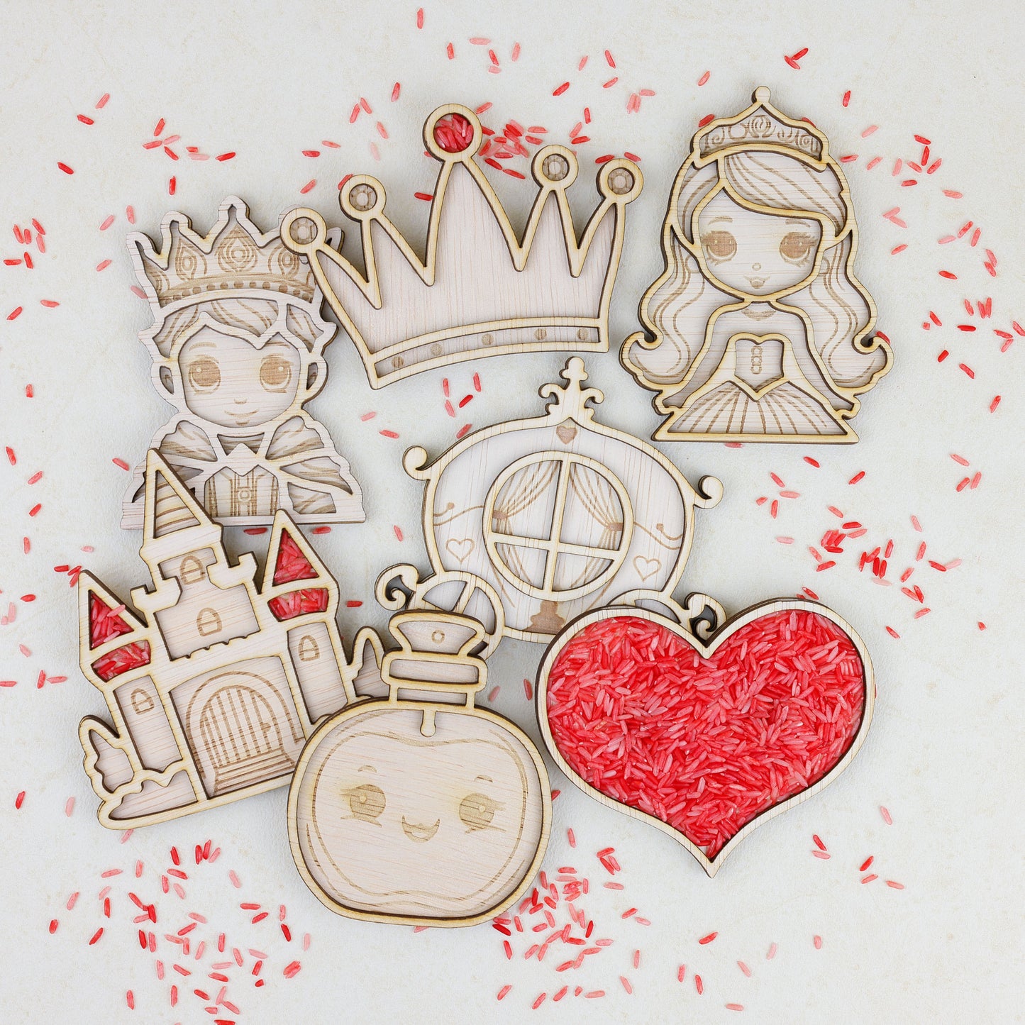 Vulvormen - Thema Prinsessen (5 stuks)