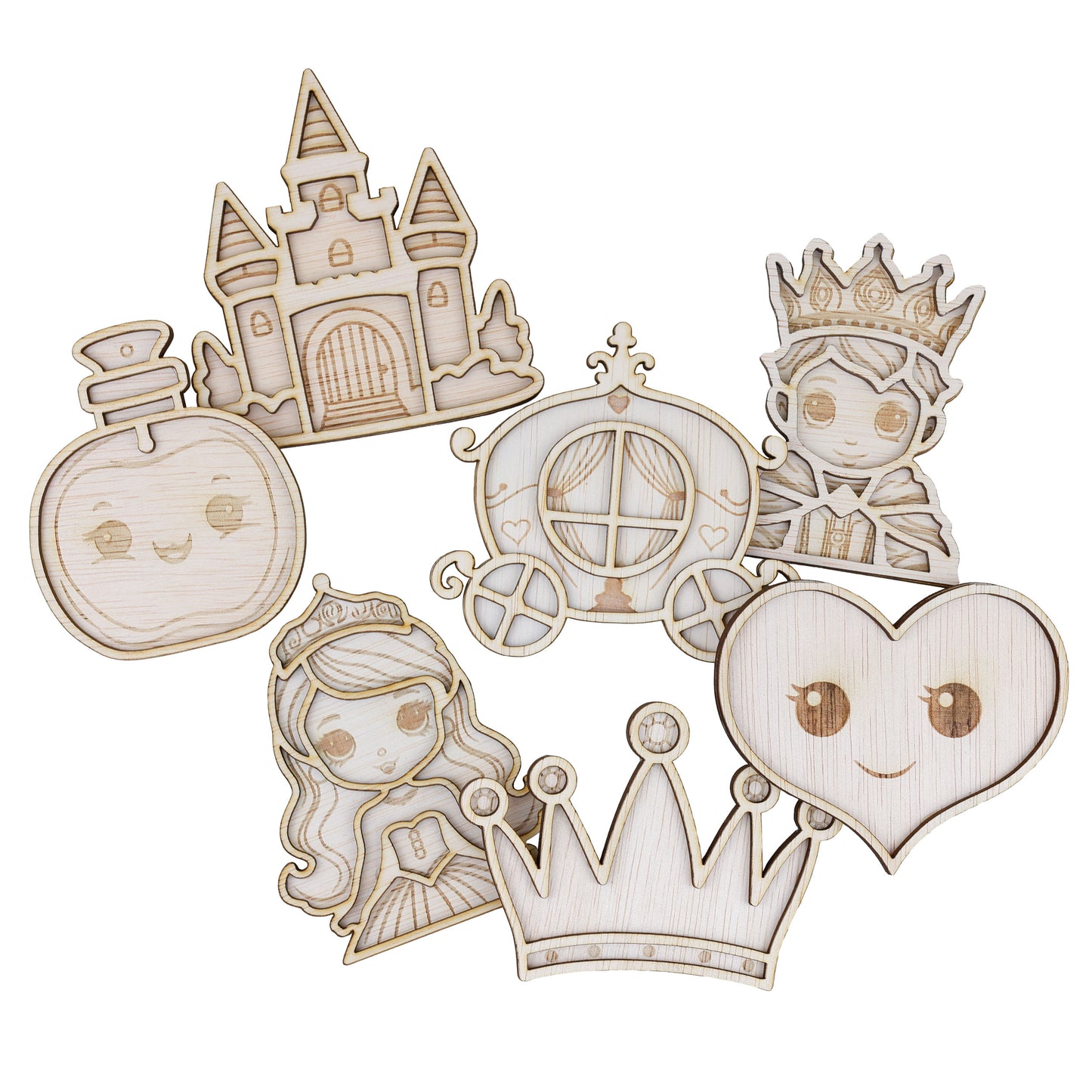 Vulvormen - Thema Prinsessen (5 stuks)