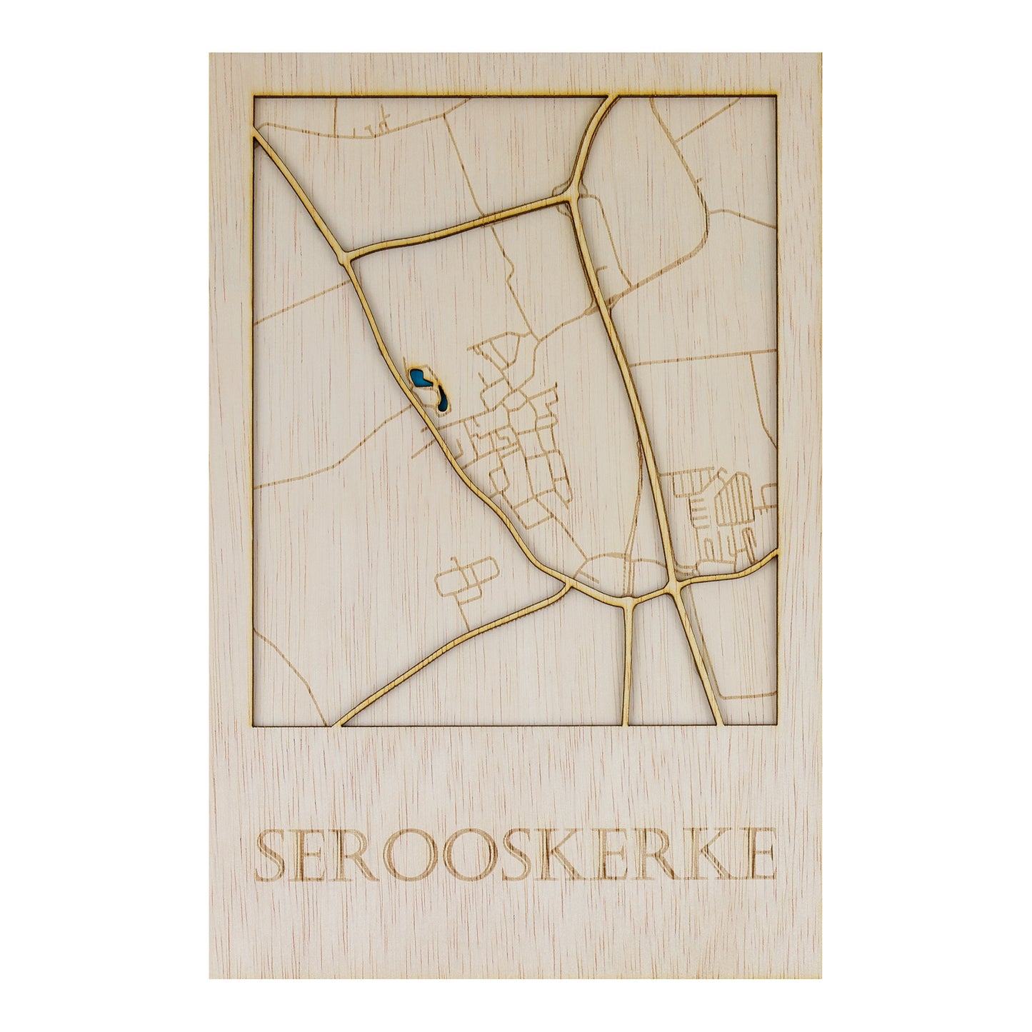 Houten stadsplattegrond - Serooskerke