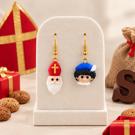 3D Print Oorbel - Set: Sinterklaas + Piet