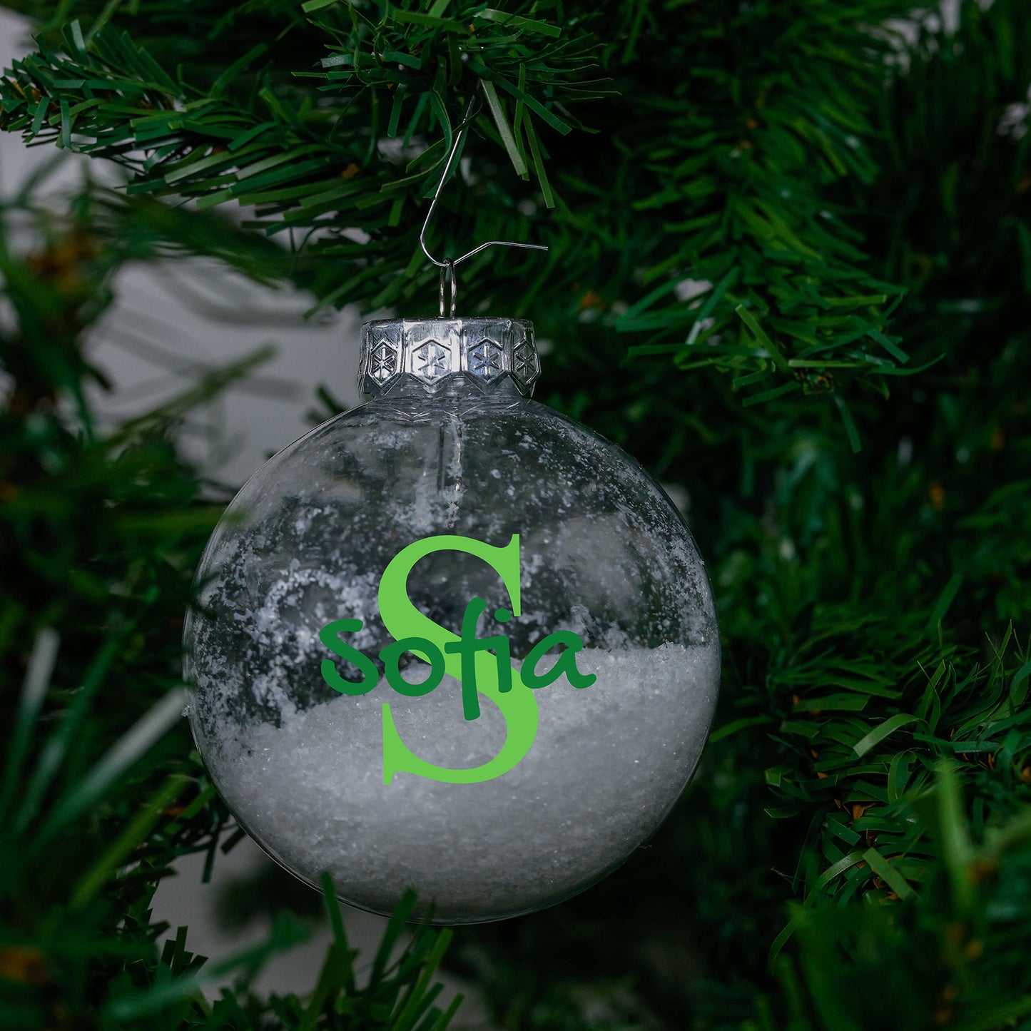 Kerstbal Sneeuw - Naam + Hoofdletter