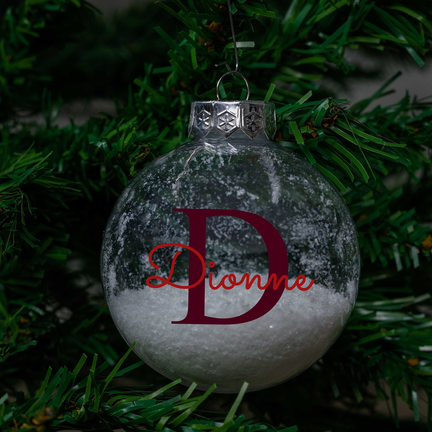 Kerstbal Sneeuw - Naam + Hoofdletter