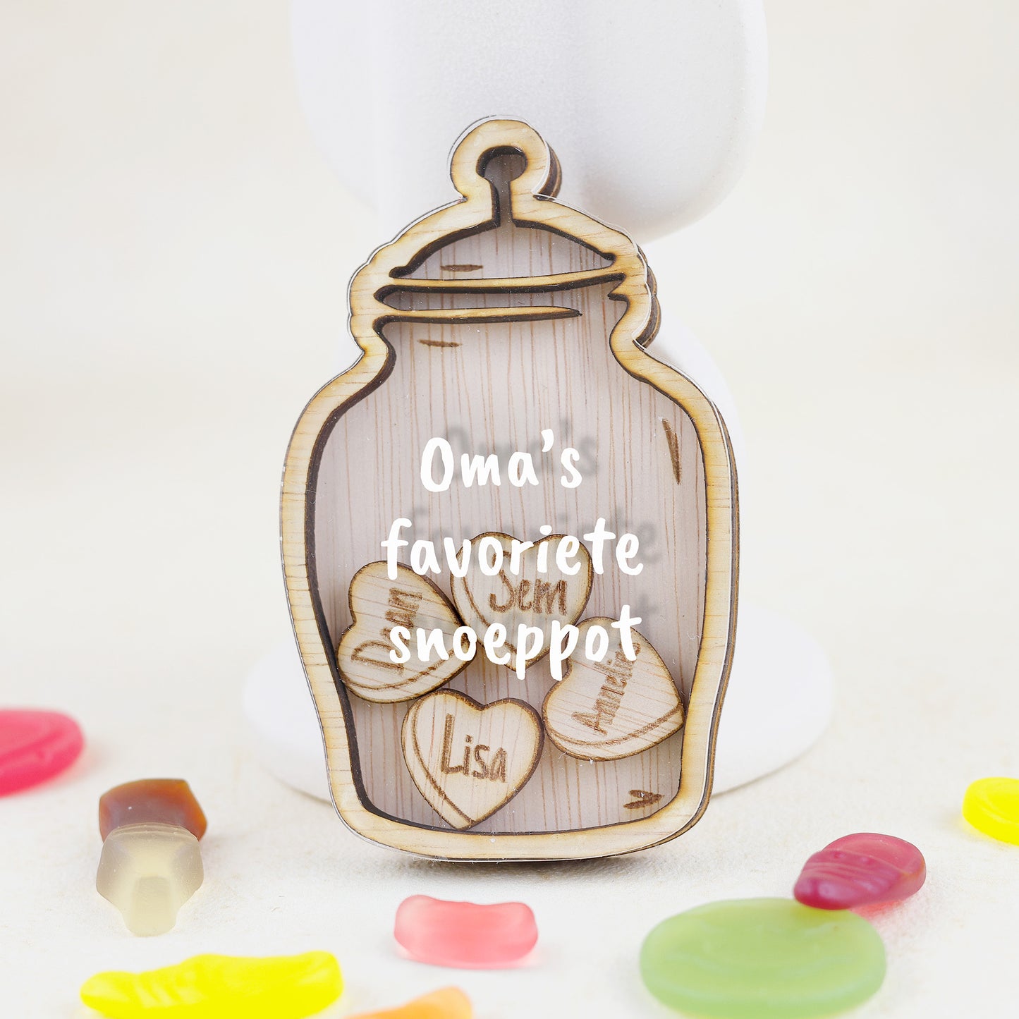 Familiemagneet - Luxe snoeppot