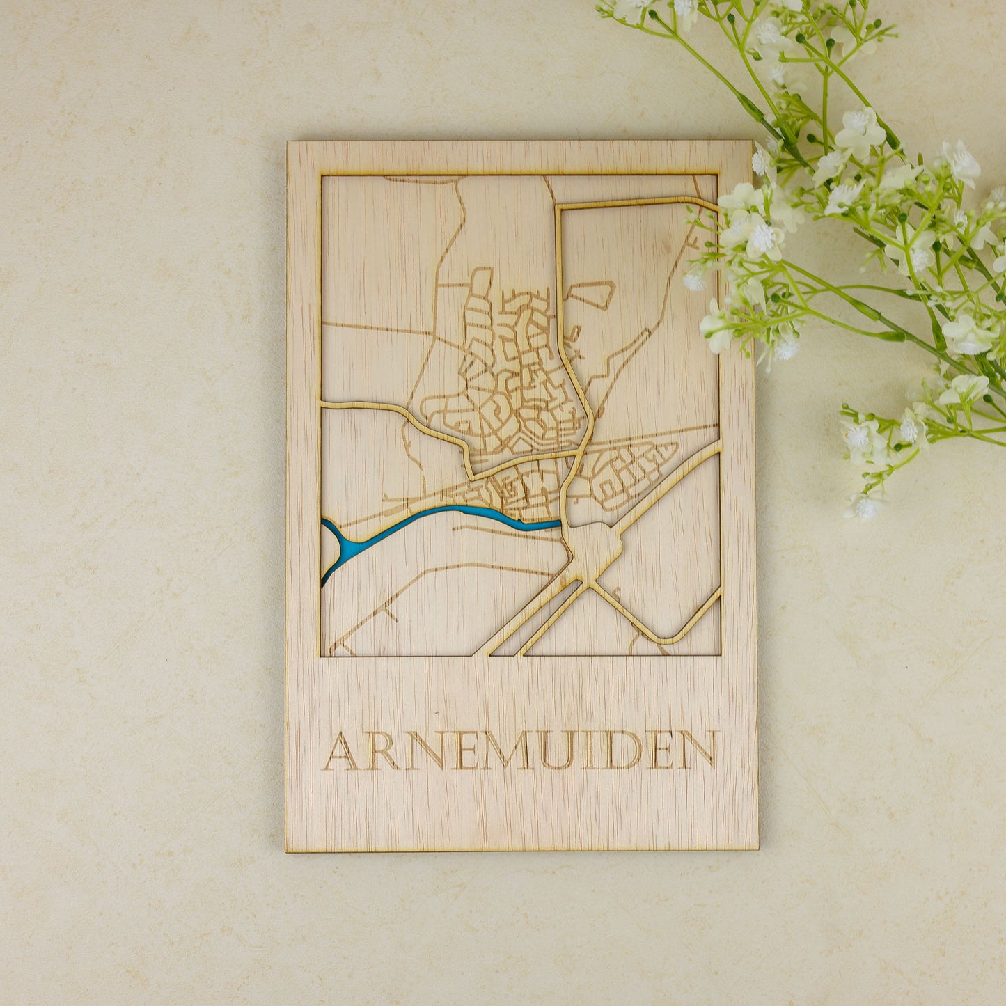 Houten stadsplattegrond - Arnemuiden