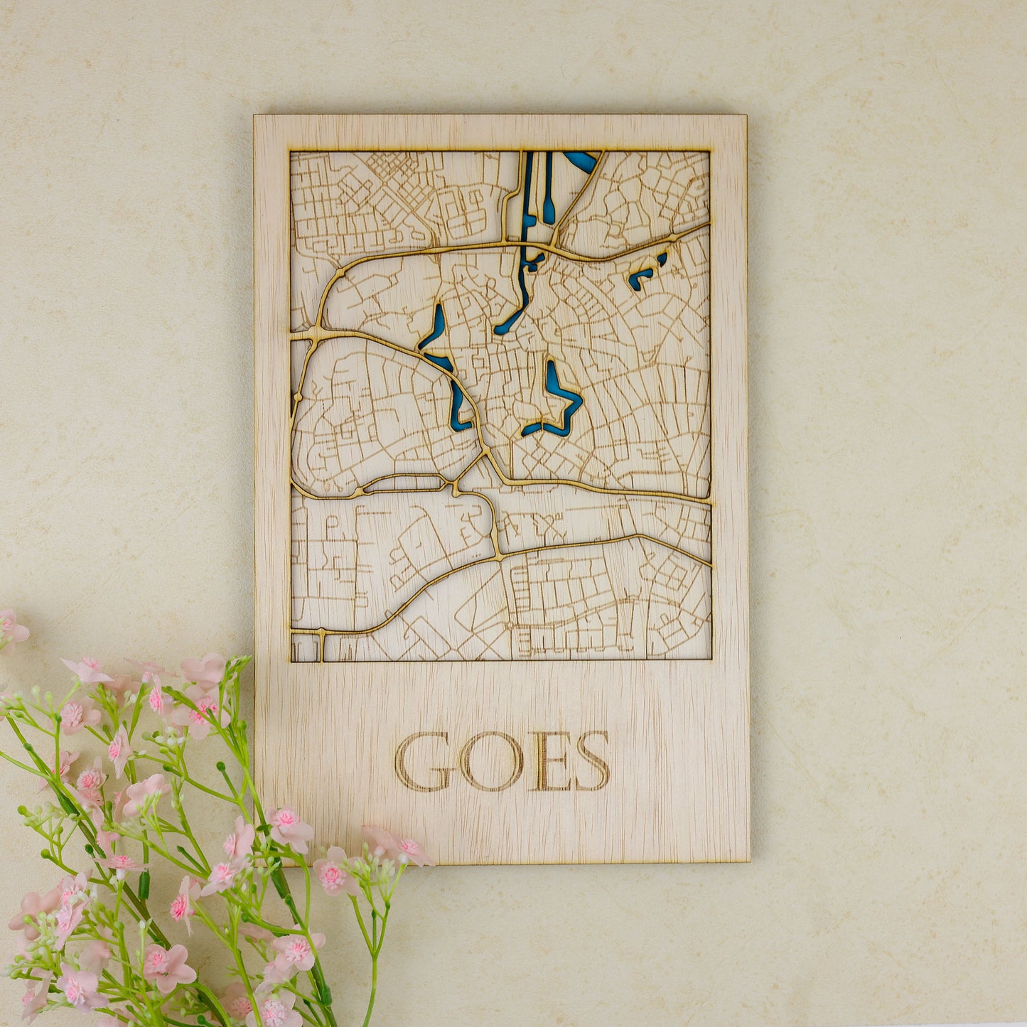 Houten stadsplattegrond - Goes